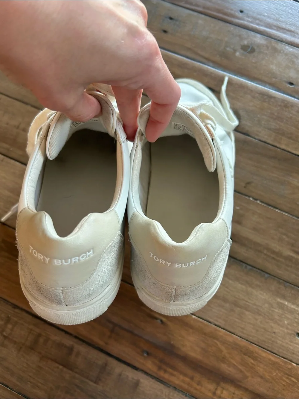 Tory Burch Bari Nappa Colorblock White Sneakers 9.5